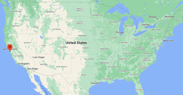 Map of Data Science Jobs in the Bay Area, USA