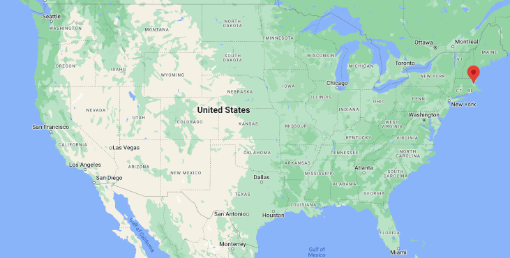 Map of Boston, Massachusetts, USA