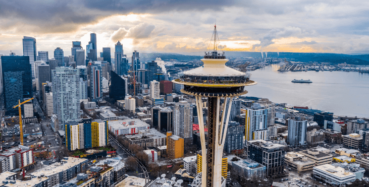 Skyline of Seattle, Washington, USA